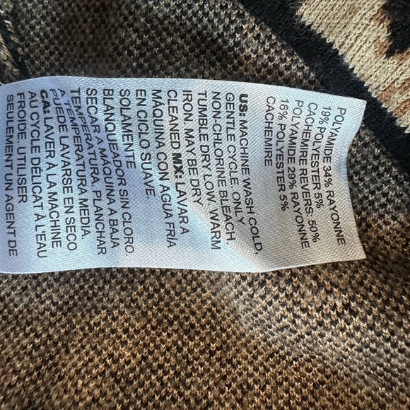 Chico's Knit Mock Neck Animal Print Sleeveless Sweater Office Cozy Layer Sz L - Picture 9 of 9